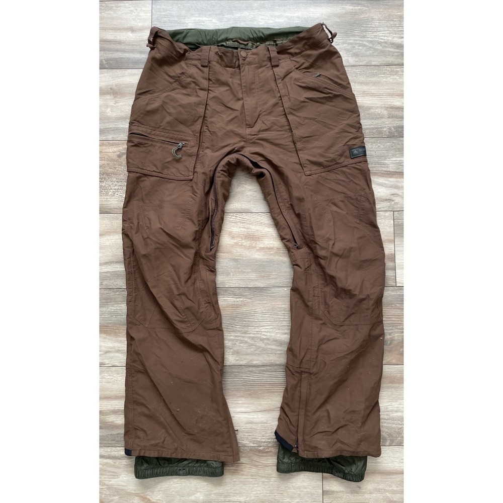 Burton Dhaka Snowboard Pants Mens XL Brown Cargo Winter Ski Trousers 10325